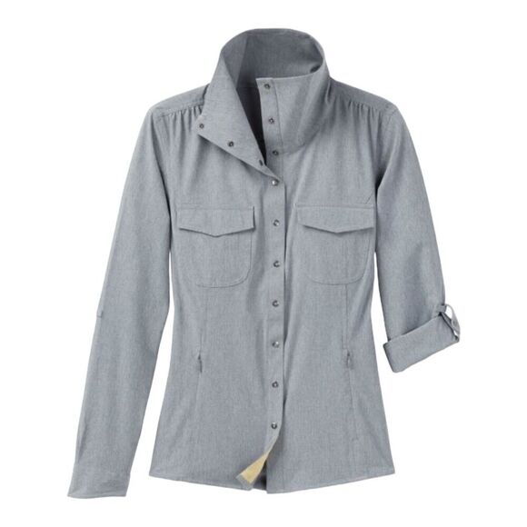 Duluth Sol Survivor Sun Protection Shirt Jac Womens Size 3X Gray NWT $79 - Picture 1 of 6